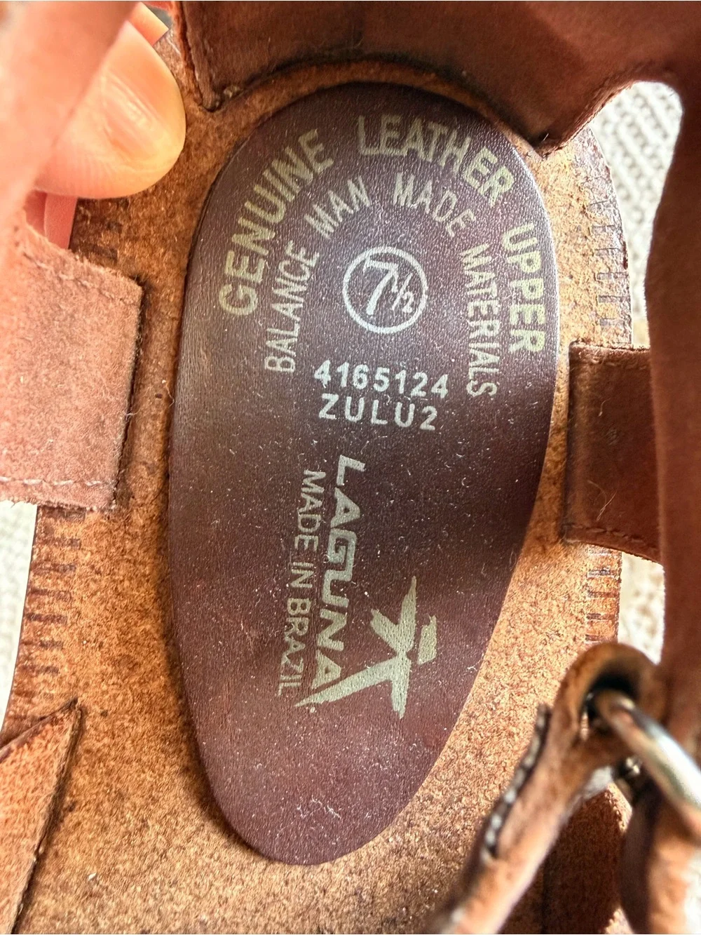 Laguna B Brown Leather Fisherman-Style Kids Sandals